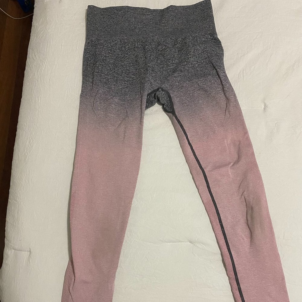 Gymshark ombre seamless leggings pink/grey